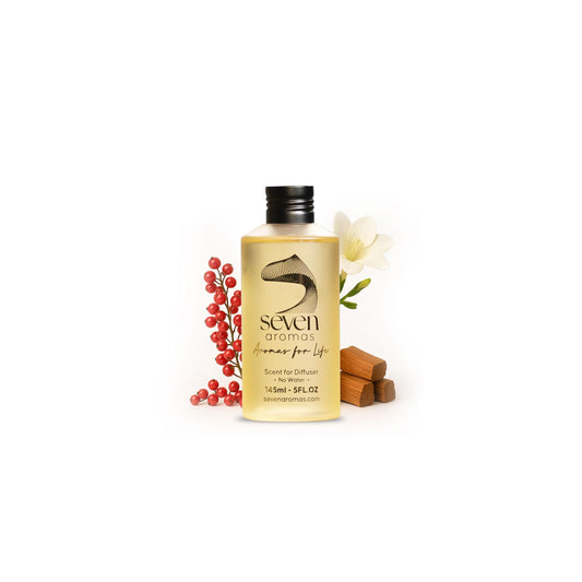 SevenAromas Hotel Scent Diffuser Oil bottle pour for luxurious lobby ambiance.