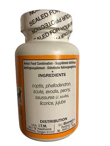 Seven Forests Coptis Evodia tablets closeup showing capsule texture for convenient daily use