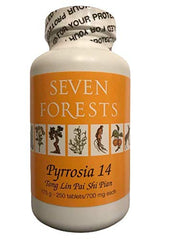Seven Forests Pyrrosia packaging with 14 tablets for convenient urinary health support.