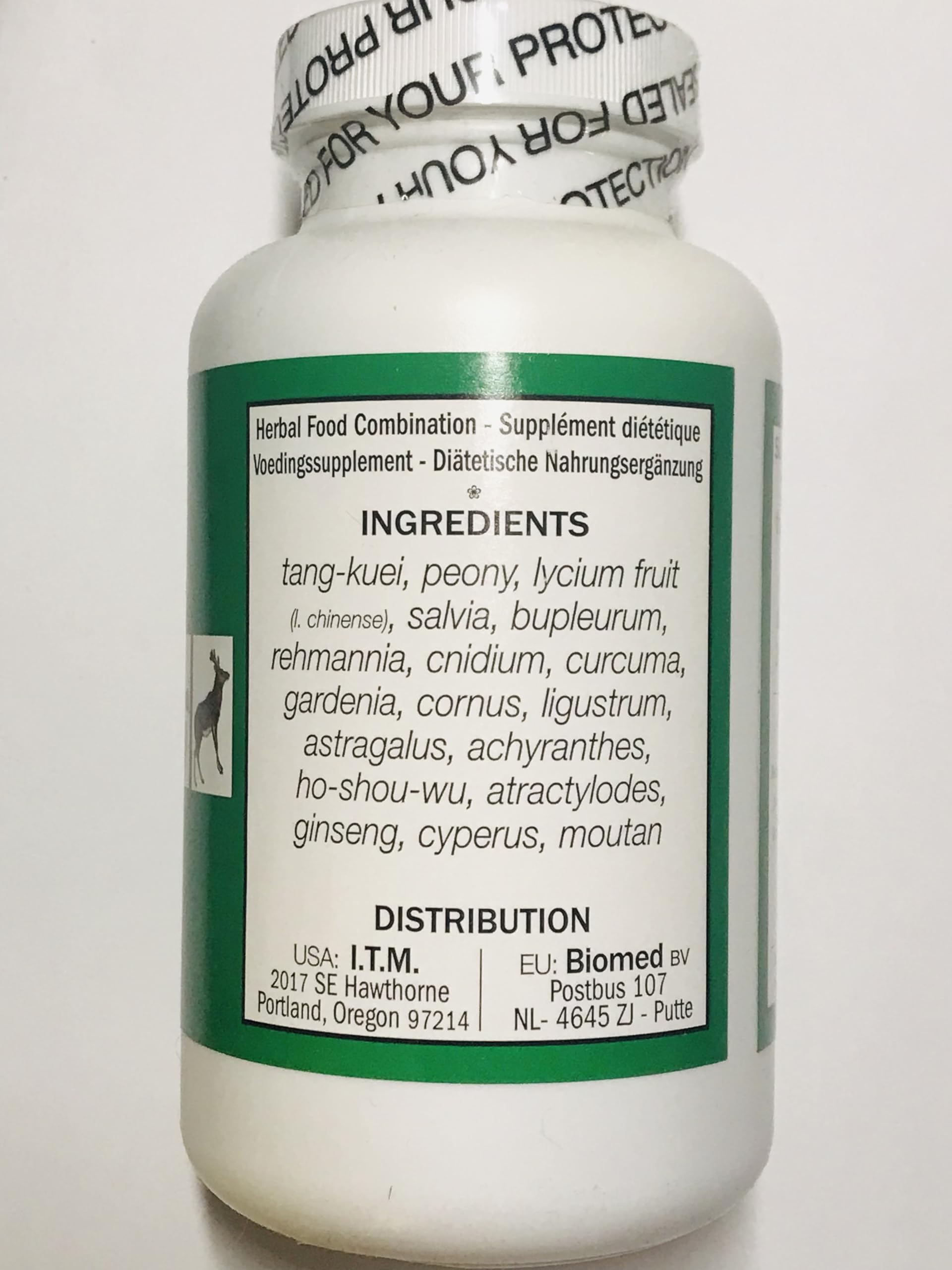 Seven Forests Tang-kuei 18 label highlights traditional ingredients for balance.