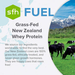 SFH Fuel gluten-free and soy-free badges on packaging