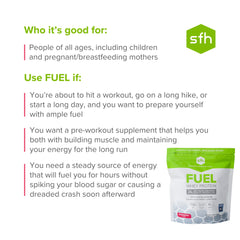 SFH Fuel coconut milk powder detail emphasizing added natural fats.