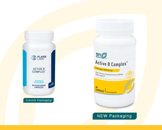 SFI Health Active B Complex bottle pour illustrates easy daily dosing