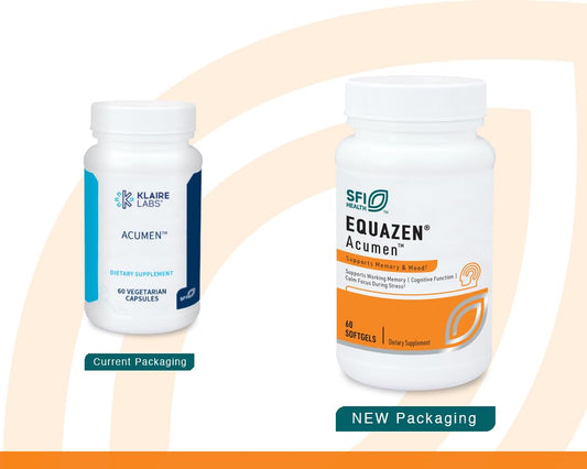 Klaire Labs Acumen capsules show 320 mg Bacopa extract per serving