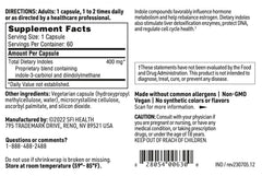 SFI Health Indole Forté dosage shot suggesting daily use