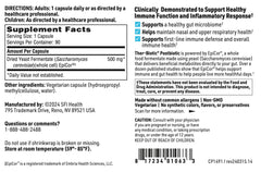 Klaire Labs EpiCor allergen-free label communicates milk-free and gluten-free choice