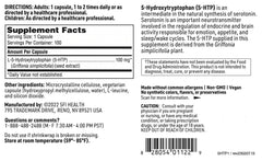 SFI Health Klaire Labs 5-HTP hypoallergenic seal signals allergen-free assurance.