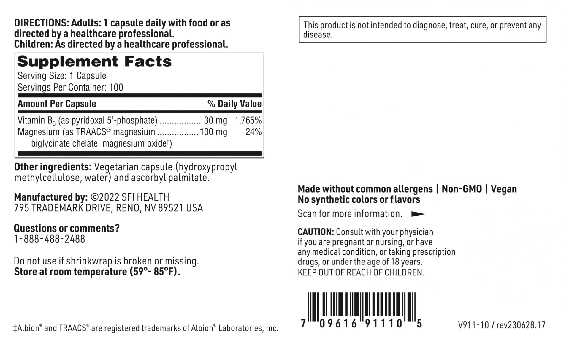 SFI Health Klaire Labs practitioner-approved seal on packaging.