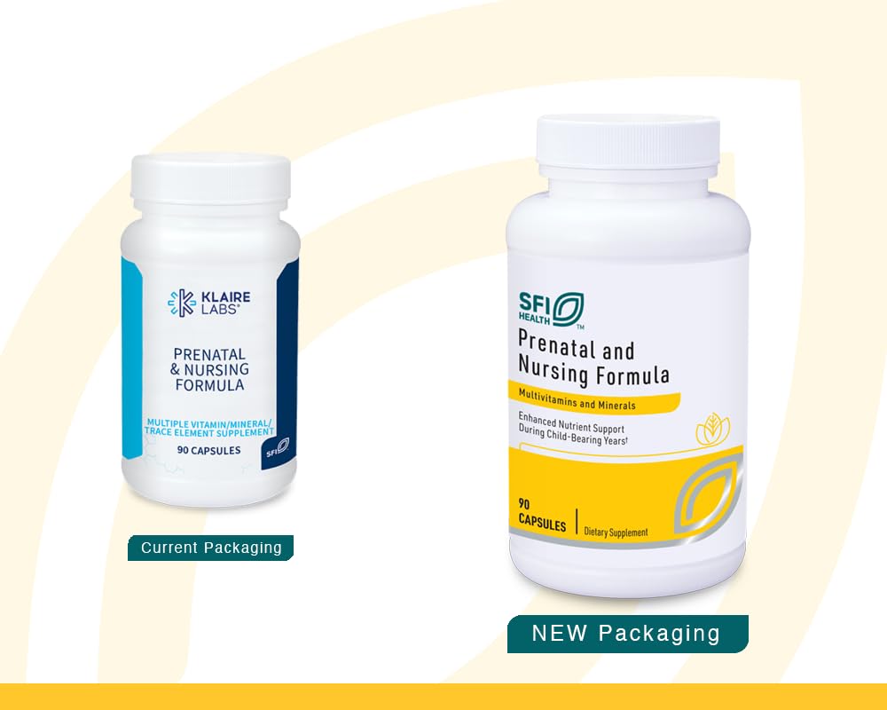Closeup of capsules from SFI Health Klaire Labs Prenatal showing easy-to-swallow iron and methylated vitamins.