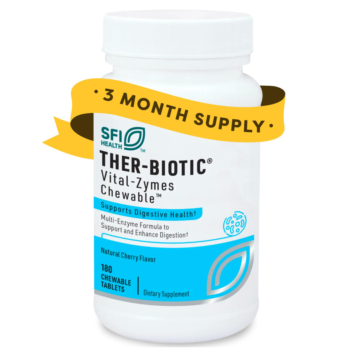 SFI Health Vital-Zymes chewable bottle, convenient digestion support