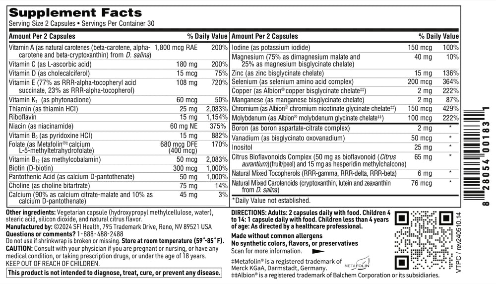VitaPrime methyl folate and B12 supplement in capsule form