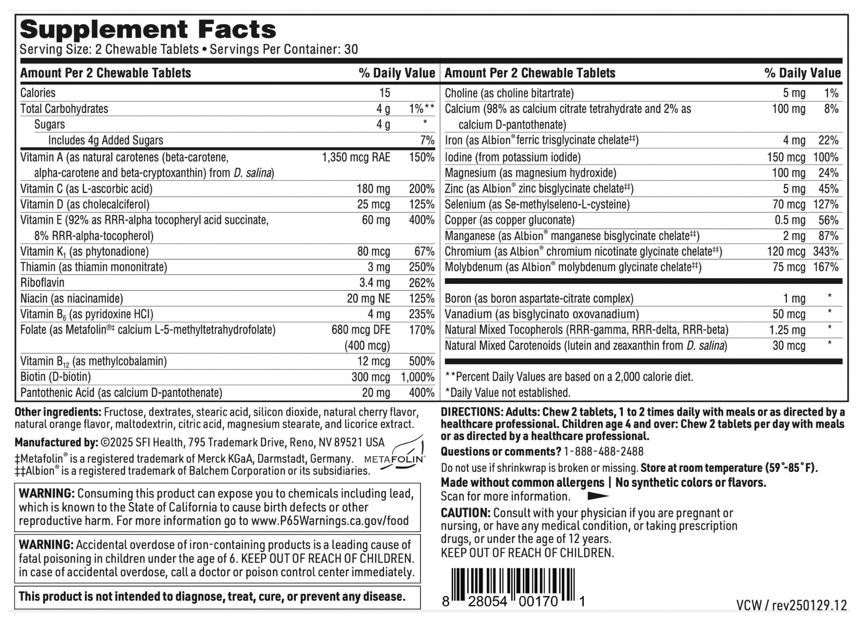 VitaTab chewable shows bioavailable nutrients for better absorption
