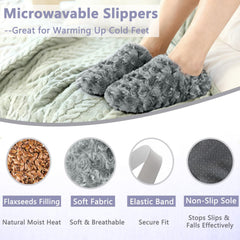 Sfiocoopck microwavable slippers for feet providing cozy heat and comfort.