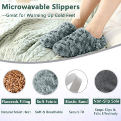 Sfiocoopck microwavable slippers closeup of washable cover for easy cleaning