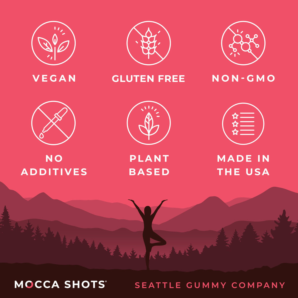 Travel-friendly pouch with Mocca Shots for gym or commute