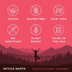 Travel-friendly pouch with Mocca Shots for gym or commute
