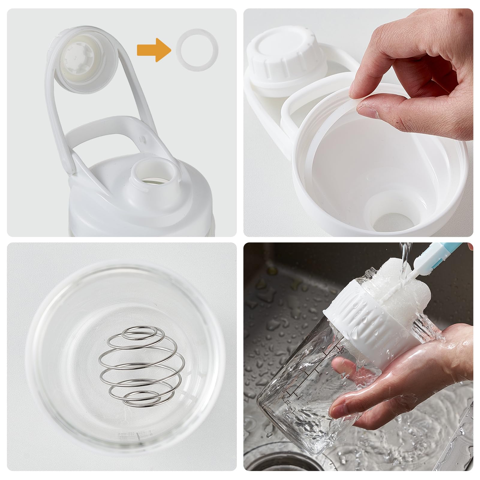 ShakeXpert cleaning brush with scale for simple maintenance.