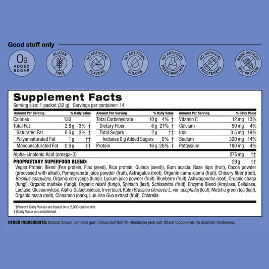 Shakeology cookies creamy back label details nutrition and 0g added sugar.