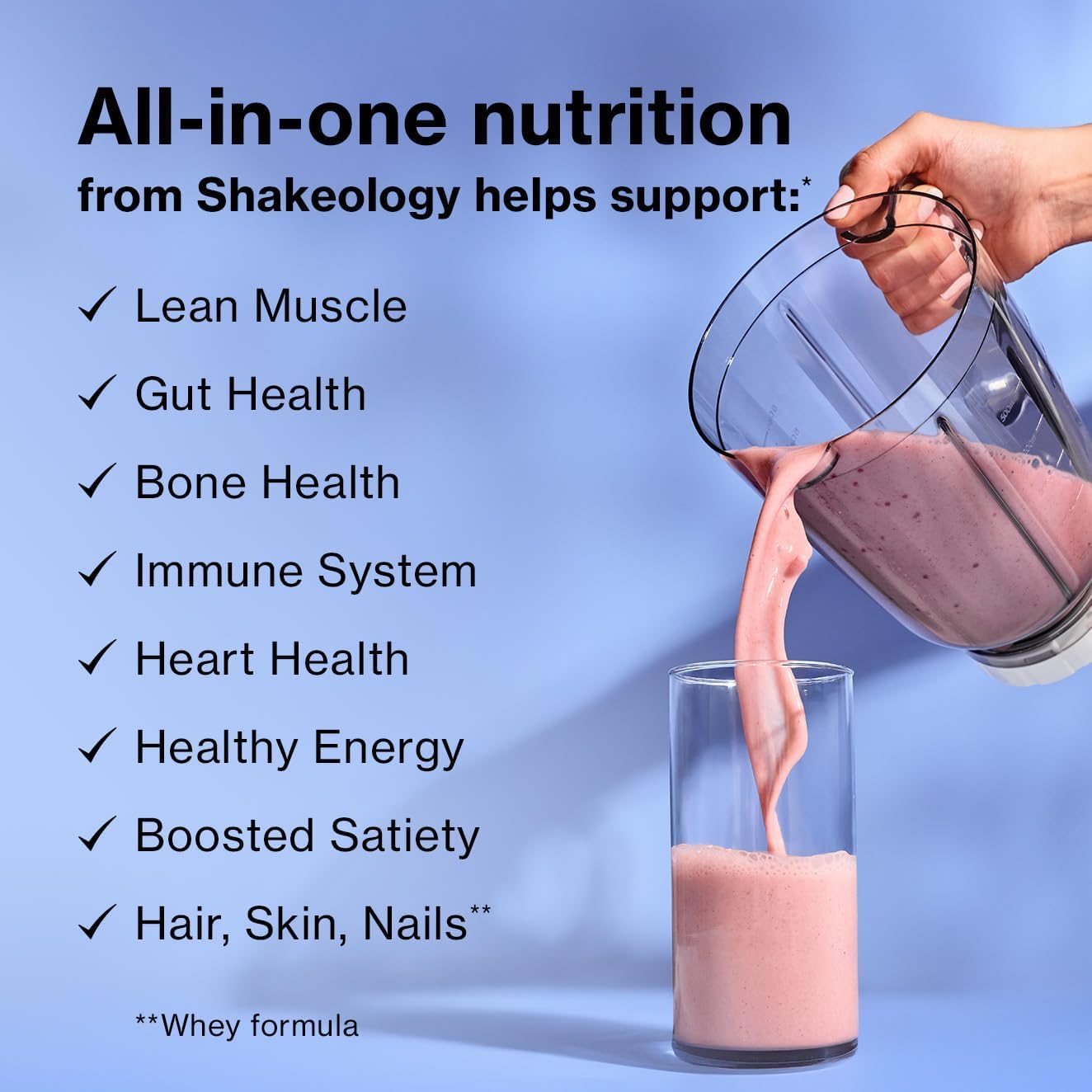 Shakeology Cafe Latte being blended for rich, creamy texture.