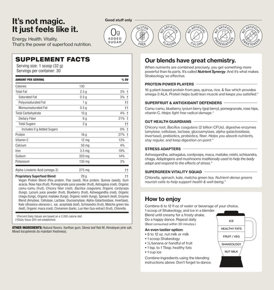 Shakeology vanilla protein powder dry scoop for convenient daily use