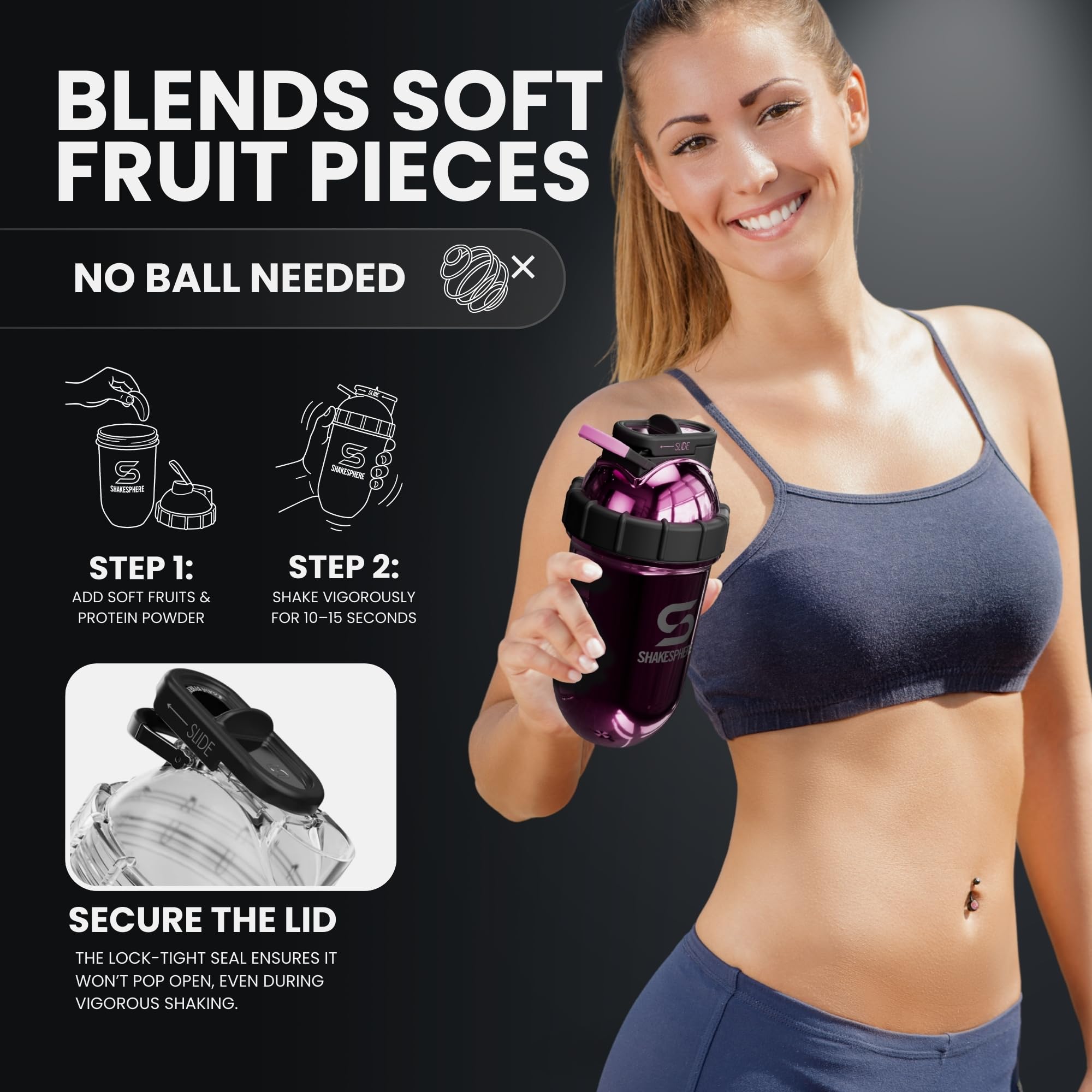 Shakesphere morning-breakfast smoothie ready demonstrates all-day versatility.