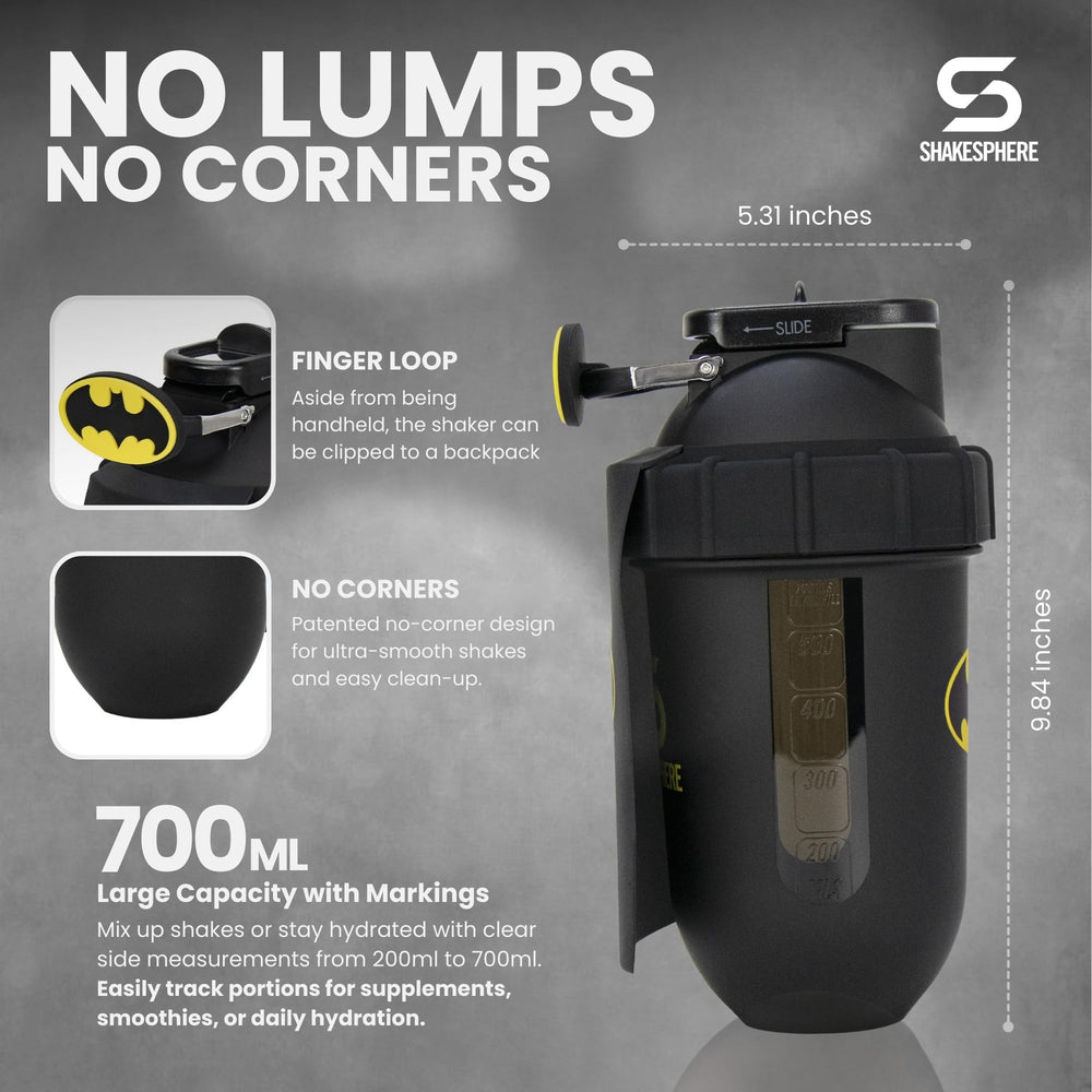 Steel slide cap on Shakesphere shaker for leak-proof performance.