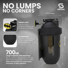 Steel slide cap on Shakesphere shaker for leak-proof performance.