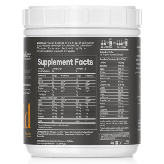 Shaklee Advanced Physique whey being poured for fast-absorption post-workout.
