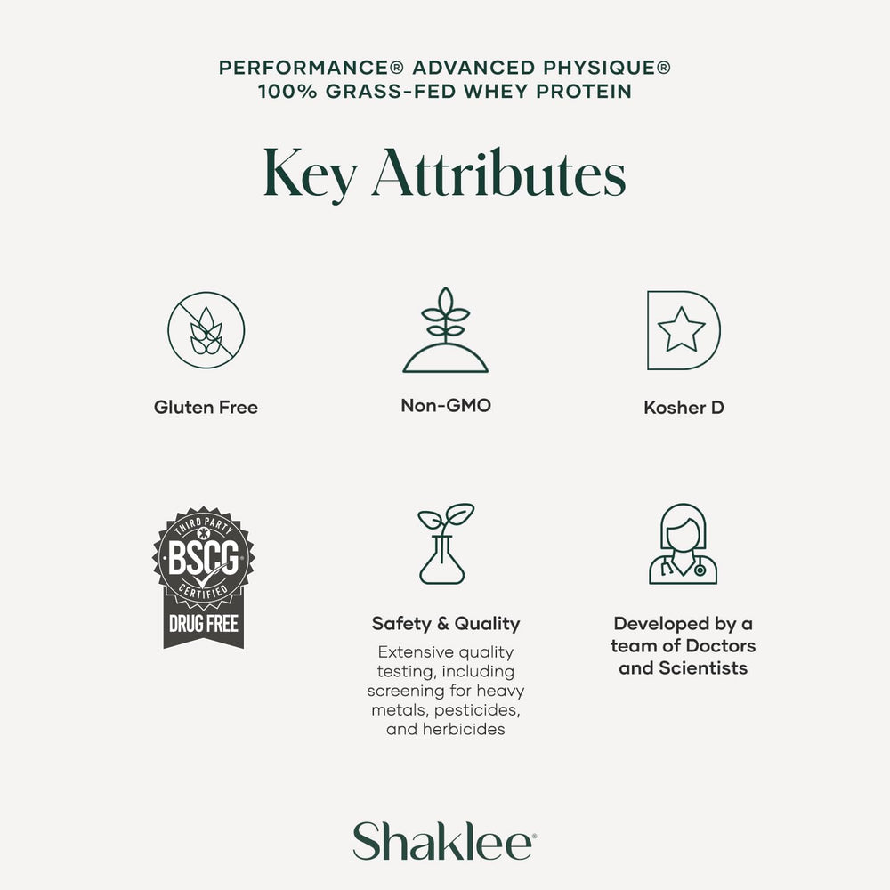 Shaklee Advanced Physique serving scoop illustrates portion-control for daily protein.