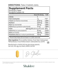 Shaklee B-Complex label detail with Bioactivated Absorption System