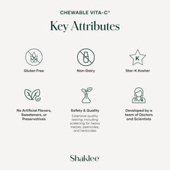 Shaklee Vita-C 250mg lemon flavor tablet with zesty aroma.