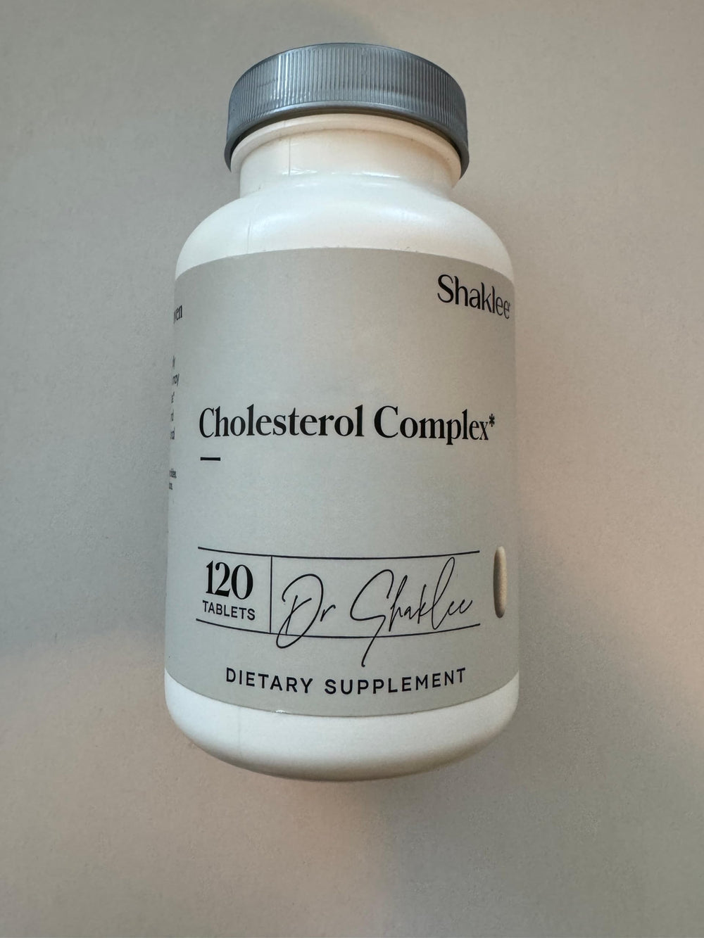 Shaklee Cholesterol Complex bottle front view highlighting plant-based sterols for daily wellness