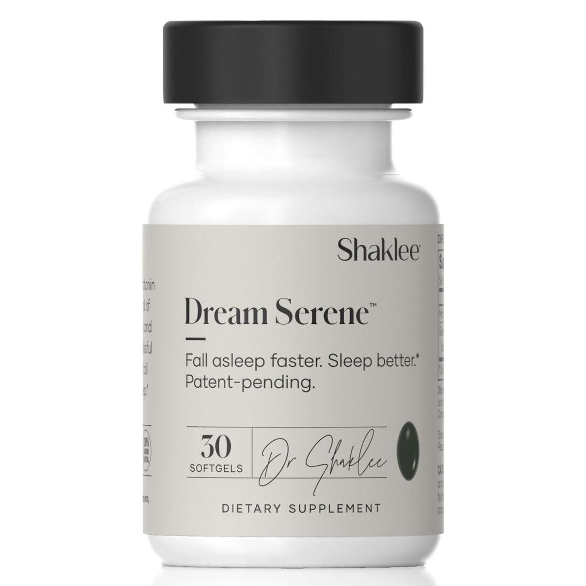 Shaklee Dream Serene bottle front showing sleep support focus