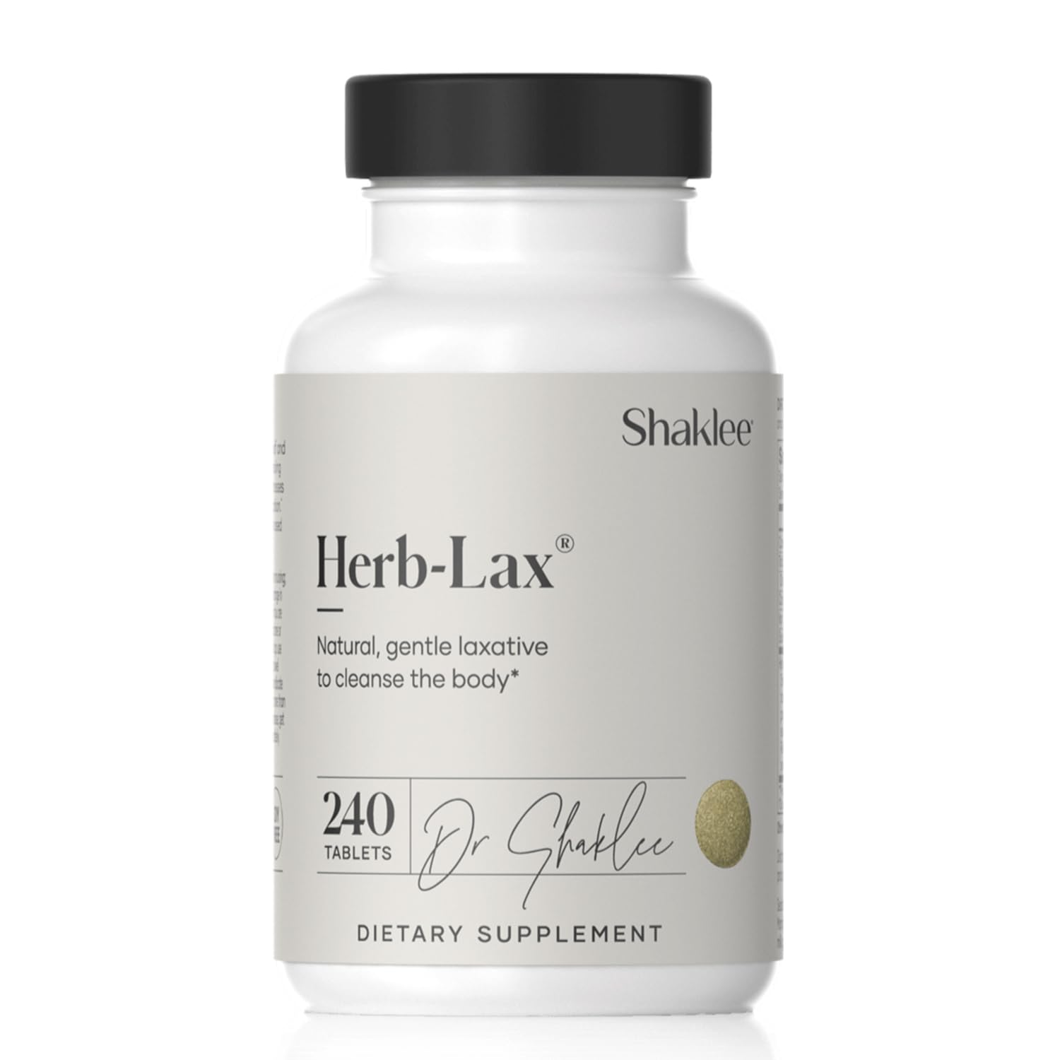 Shaklee Herb-Lax bottle front view for gentle digestive support