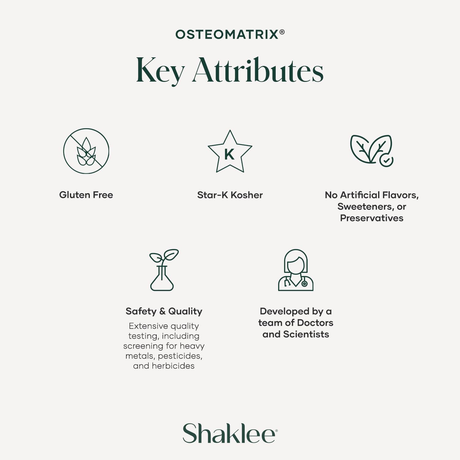 Shaklee OsteoMatrix serving with meals can aid absorption.