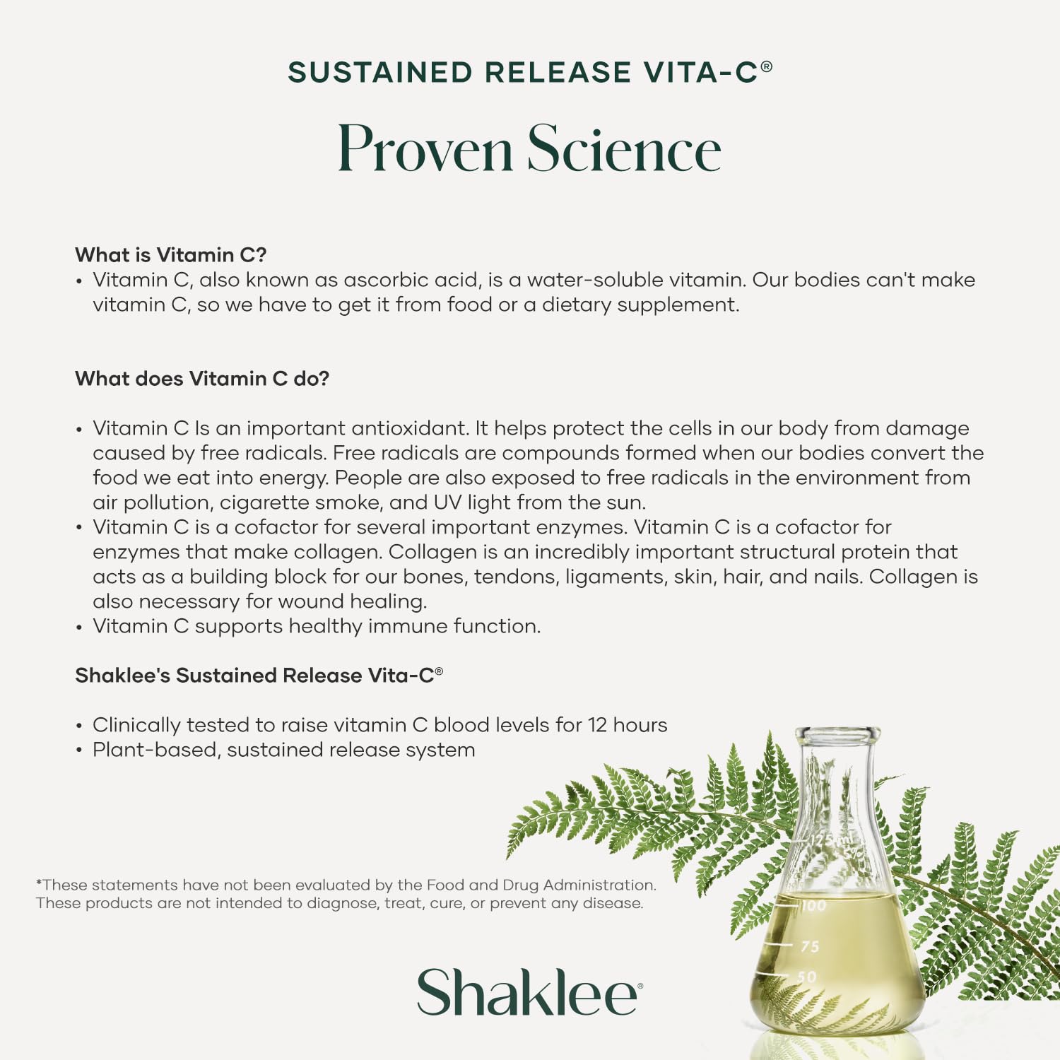 Recyclable bottle components from Shaklee Vita-C with disposal guidance.