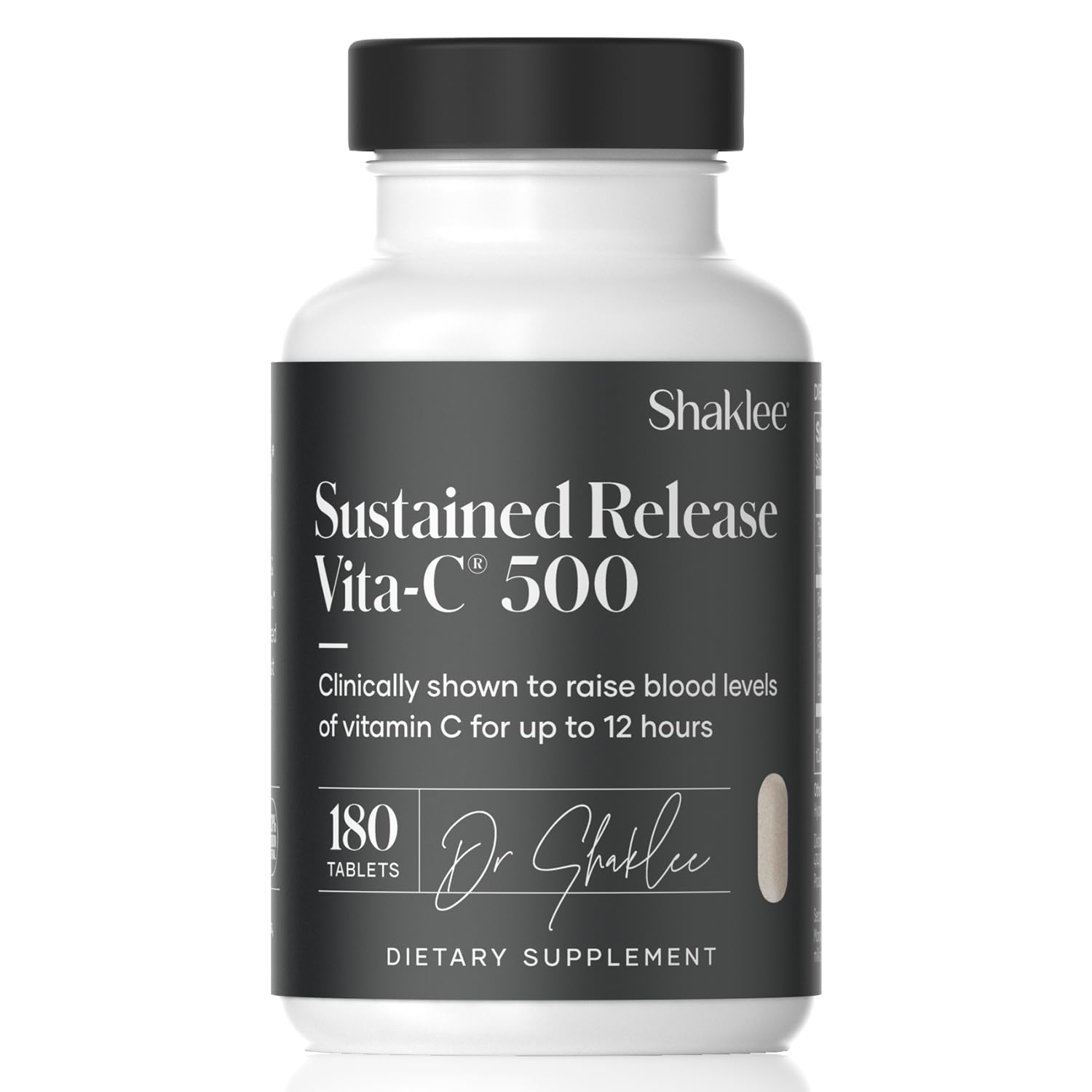 Shaklee Vita-C 500mg bottle with capsules for steady immune support.