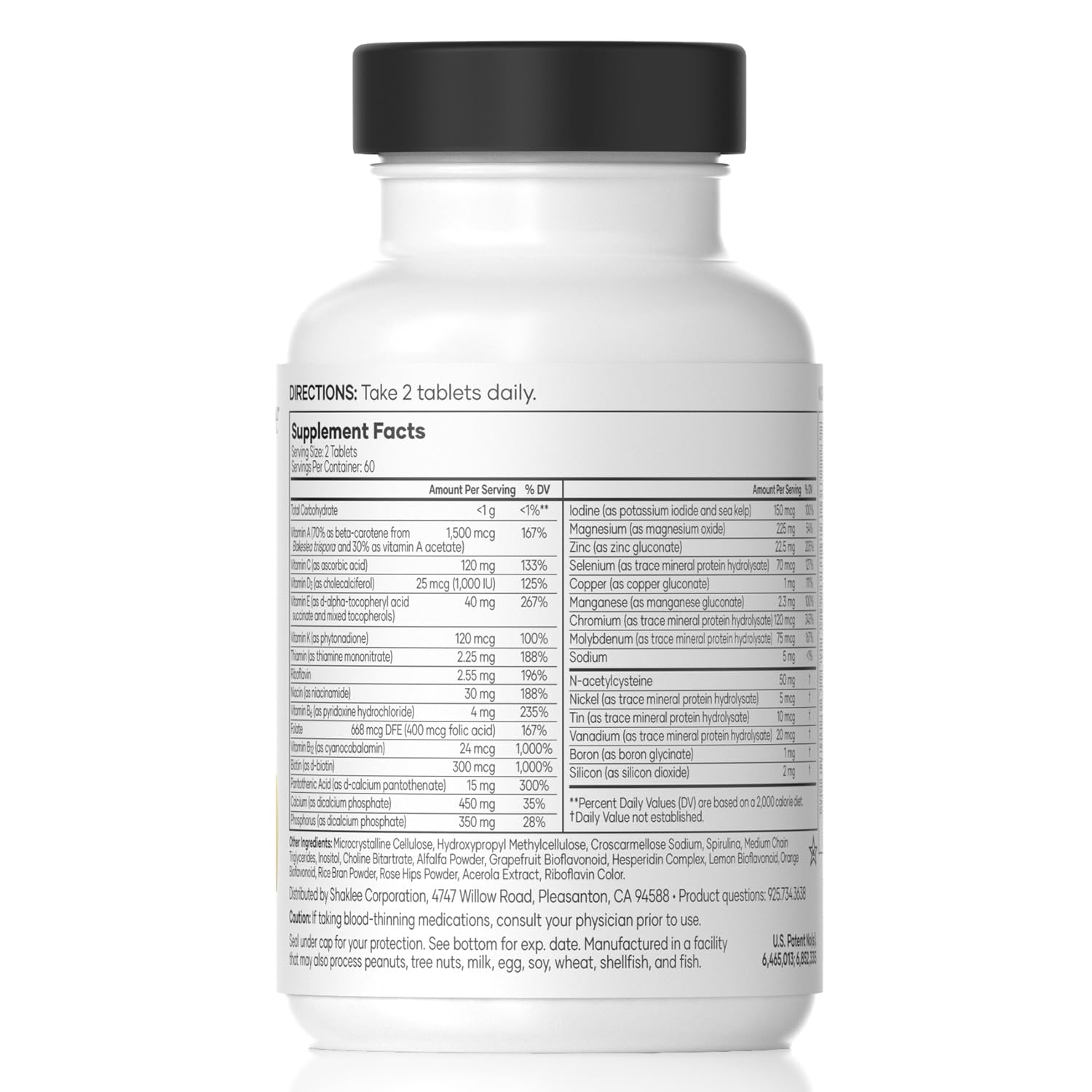 Shaklee Vita-Lea Gold bottle side view, showing easy daily tablet routine