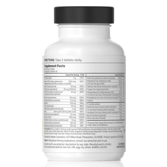 Shaklee Vita-Lea Gold bottle side view, showing easy daily tablet routine