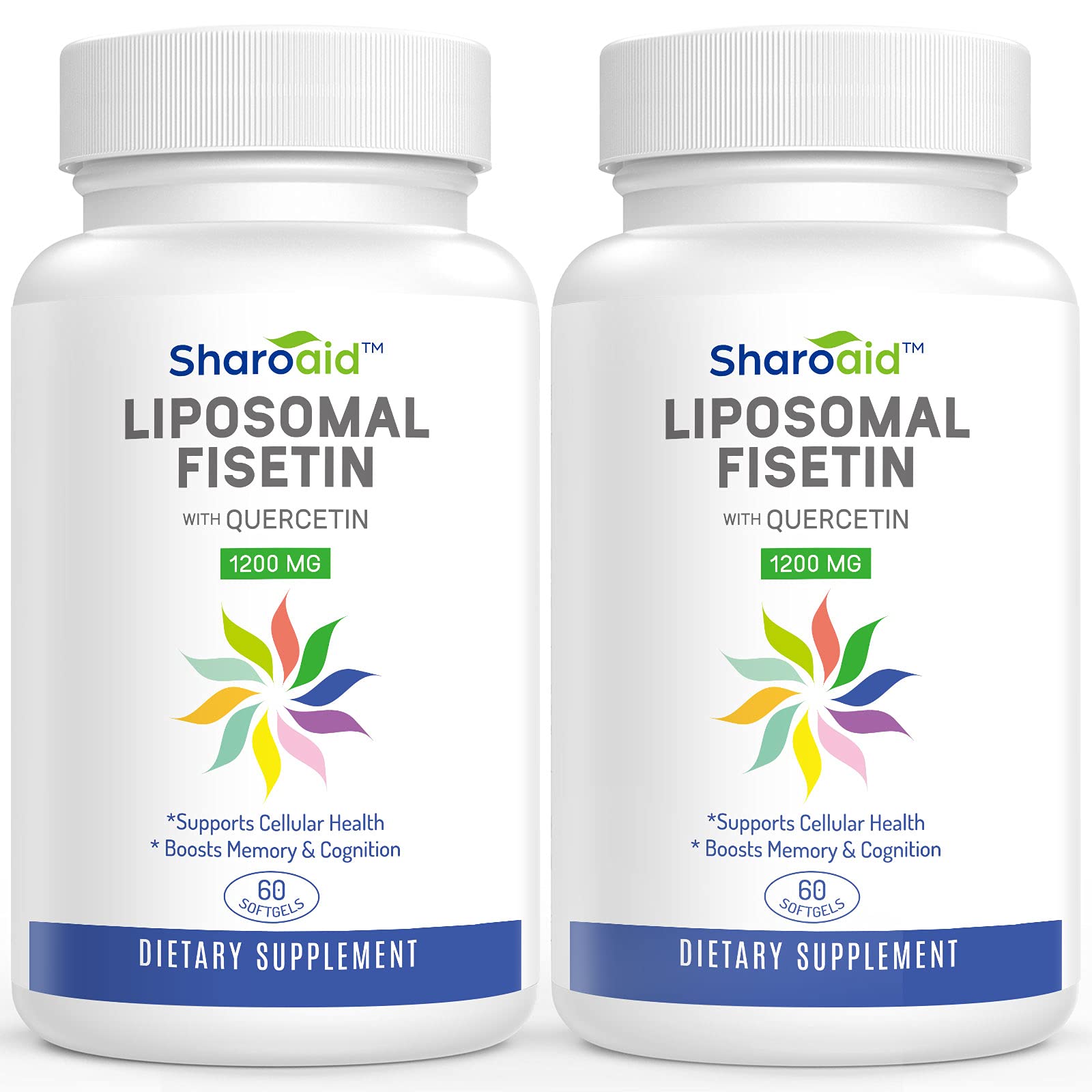 Sharoaid liposomal fisetin bottle highlights high-absorption antioxidant formula for daily wellness