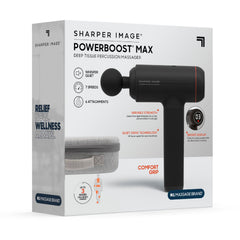 Sharper Image Powerboost MAX comes with a sleek carrying case for travel.