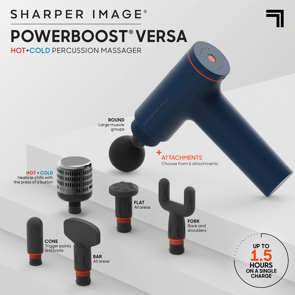 Sharper Image hot-cold therapy heads for soothing recovery sessions.