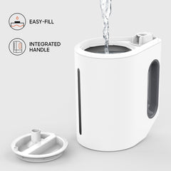 Sharper Image MIST 8 mood-light options create ambience while humidifying.