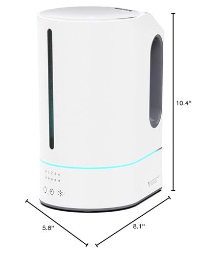 Sharper Image MIST 8 quiet mist output with color options.