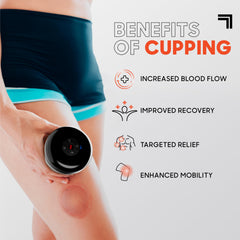 Sharper Image Pulse cupping massager featuring vibration-modes for enhanced relaxation sessions.