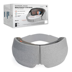 Sharper Image RealTouch Eye Mask front view showing travel-ready design for relief