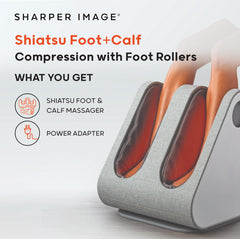 Sharper Image foot and calf massager delivers targeted air compression for smoother circulation.