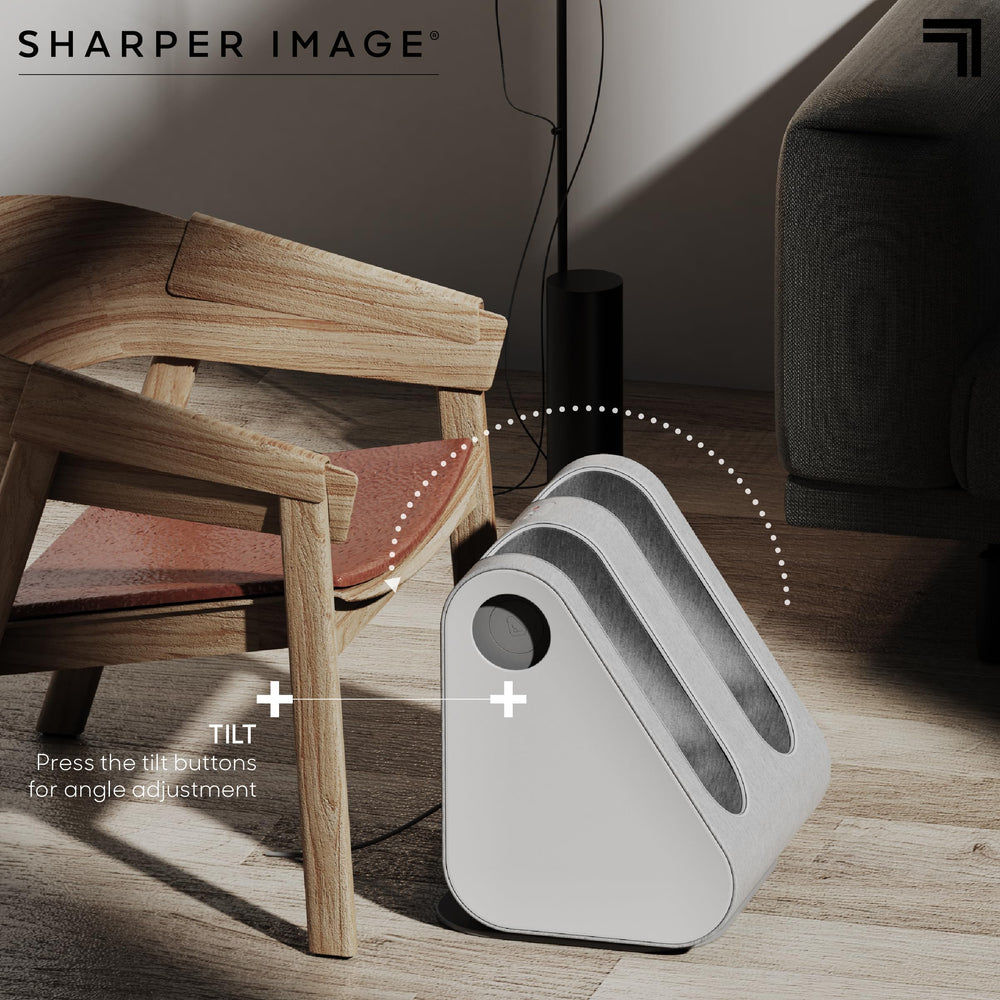 Sharper Image massager with magnetic dust cover for everyday use.