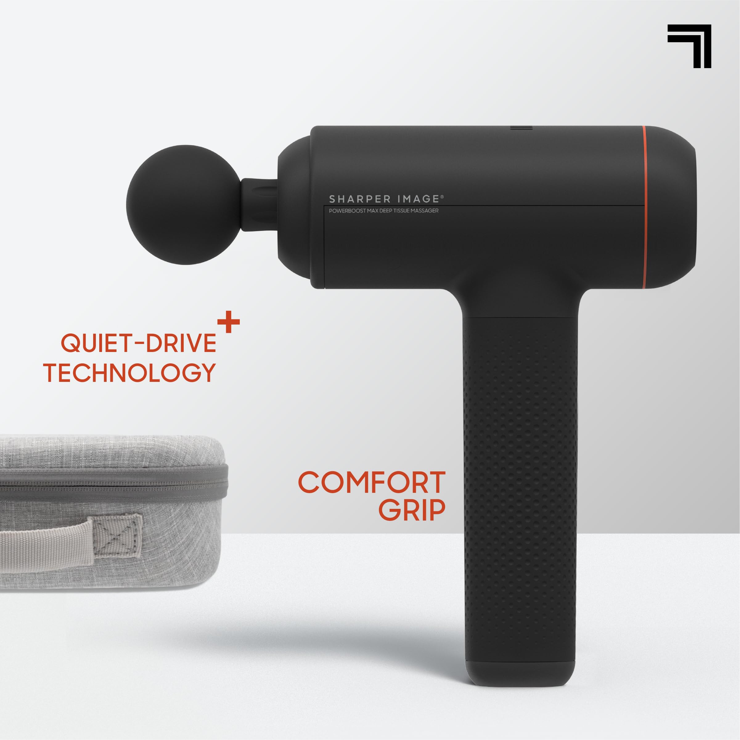 Sharper Image Powerboost MAX features a whisper-quiet motor for peaceful recovery.
