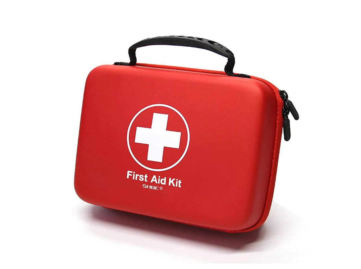 SHBC Compact First Aid Kit contents ready for quick home or travel use.